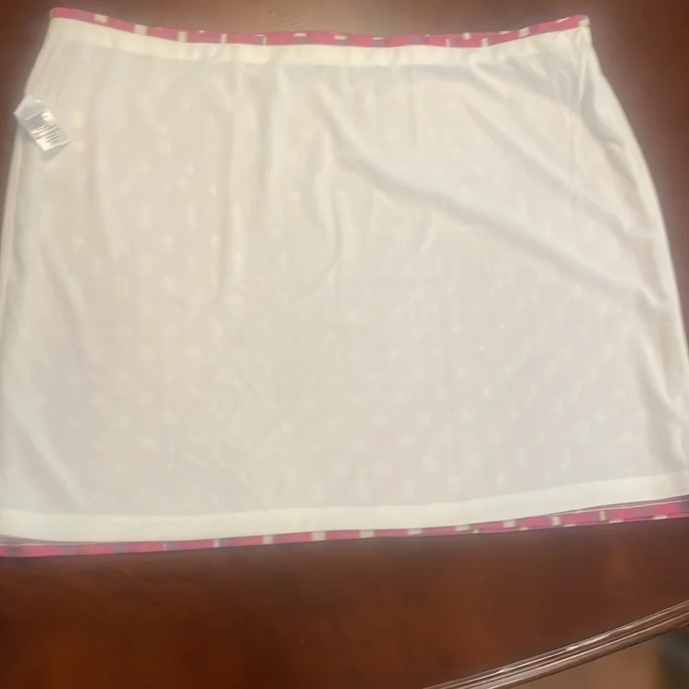 NWT Pink/Purple Prism Check BP Mini Skirt, size 1X